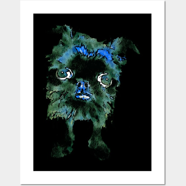 Friendly Halloween Hairball Monster Wall Art by taiche